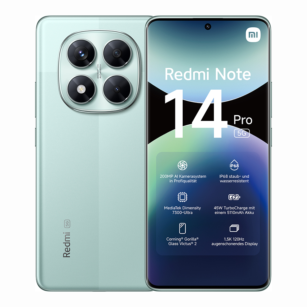 Redmi Note 14 Pro 5G 8GB/256GB | Coral Grün